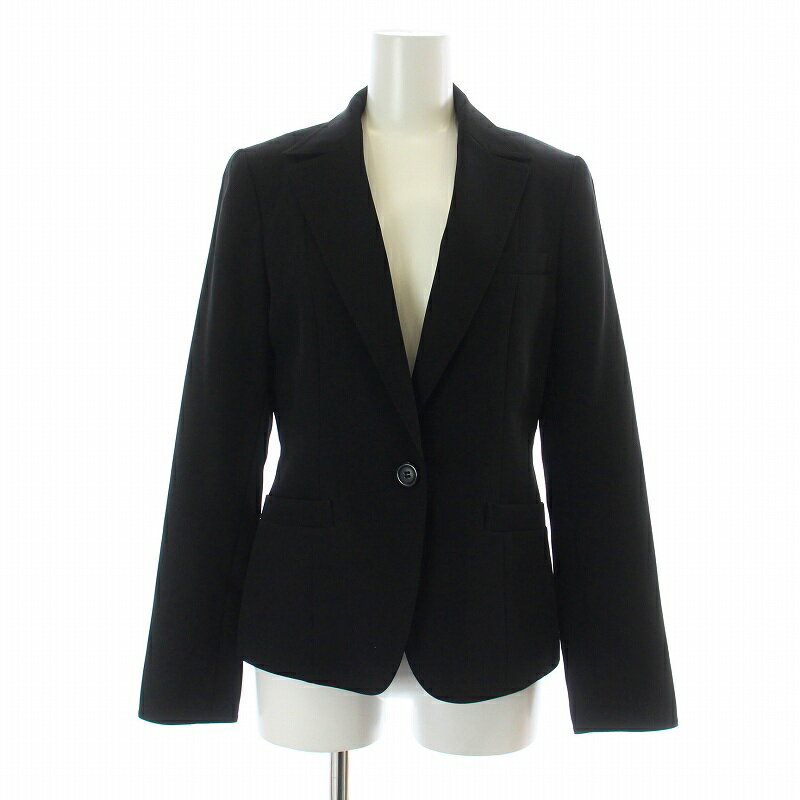 【中古】ボッシュ BOSCH テーラードジャケット ブレザー 総裏地 裏地ストライプ 38 M 黒 ブラック /KU ■MA レディース 【ベクトル 古着】 240917