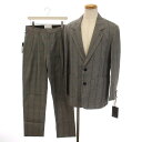 【中古】未使用品 ダイエットブッチャースリムスキン DIET BUTCHER SLIM SKIN シングルスーツ セットアップ 上下 グレンチェック テーラードジャケット 2B パンツ 1 S グレー ネイビー D191J225 /YM メンズ 【ベクトル 古着】 240920