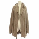 【中古】ベアフットドリームス BAREFOOT DREAMS HOODED CARDI パーカー カーディガン パイル素材 長袖 S ベージュ /☆G レディー...