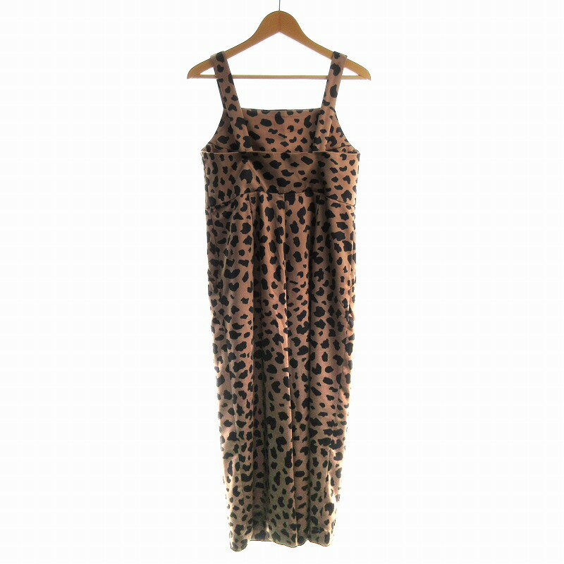 【中古】ザ ニューハウス THE NEWHOUSE オールインワン アニマル柄 XS 茶 ブラウン ■GY30 /EE レディース 【ベクトル 古着】 241007