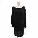 【中古】ドレステリア DRESSTERIOR ワンピース ひざ丈 ノーカラー 長袖 紺 ネイビー /FT 0930 ■MG レディース 【ベクトル 古着】 24...