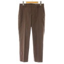 【中古】ユナイテッドアローズ UNITED ARROWS UBCB ドビーカラー スリムパンツ スラックス テーパード センタープレス 38 M 茶 ブラウン ...
