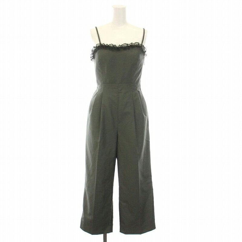 【中古】アメリヴィンテージ Ameri VINTAGE MEDI 2WAY FRILL ROMPERS フリル ロンパース オールインワン サロペット カーキ /YM レディース 【ベクトル 古着】 241111