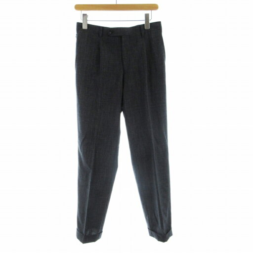 【中古】ランバン LANVIN コレクション スラックスパンツ センタープレス ベルト 76 M 紺 ネイビー /RO メンズ 【ベクトル 古着】 241112 【中古】ランバン LANVIN コレクション スラックスパンツ センタープレス ベルト 76 M 紺 ネイビー /RO メンズ 【ベクトル 古着】 241112