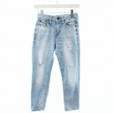 【中古】レッドカード RED CARD デニムパンツ ジーンズ ダメージ加工 W23 XS ライトブルー /ZS レディース 【ベクトル 古着】 241121
