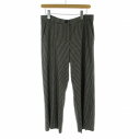 【中古】マックスマーラ ウィークエンドライン MAX MARA WEEKEND LINE ストレートパンツ 千鳥格子 フルレングス L グレー 黒 ブラック /...