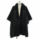 【中古】ヴァレンティノ ヴァレンチノ VALENTINO ポンチョ フード バックロゴ ウォッシュドタフタ M 黒 ブラック /AN30 レディース 【ベクトル 古着】 241122