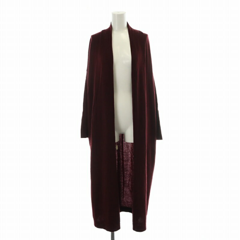 【中古】ノット KNOTT トゥモローランド トッパーカーディガン ロング ウール ドルマンスリーブ 長袖 F ワインレッド /XK レディース 【ベクトル 古着】 241209