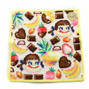 【中古】フェイラー FEILER LOVERARY PEKO A LA MODE ペコアラモード ハンカチ ペコちゃん バナナ アーモンド ストロベリー パイナ...