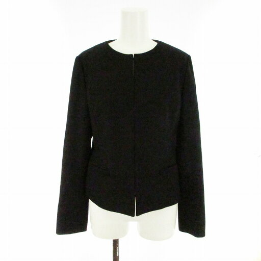【中古】ユナイテッドアローズ UNITED ARROWS ノーカラージャケット ショート丈 ウール アウター 38 M 黒 ブラック /MM ■MA レディース 【ベクトル 古着】 250114 【中古】ユナイテッドアローズ UNITED ARROWS ノーカラージャケット ショート丈 ウール アウター 38 M 黒 ブラック /MM ■MA レディース 【ベクトル 古着】 250114