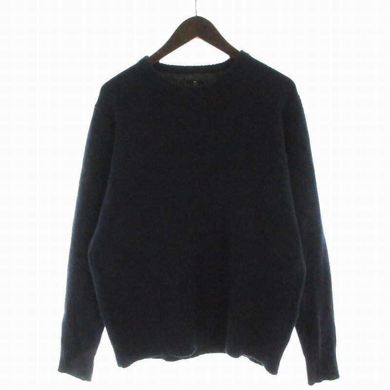 【中古】ロッソ ROSSO アーバンリサーチ ニット セーター エルボーパッチ クルーネック L 紺 ネイビー /EA メンズ 【ベクトル 古着】 250117