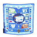 【中古】未使用品 エトロ ETRO スカーフ ポケットチーフ 紙幣柄 シルク 絹 青 ブルー /AN8 メンズ 【ベクトル 古着】 250103