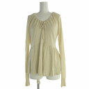 【中古】マックスマーラ ウィークエンドライン MAX MARA WEEKEND LINE ニット カットソー 長袖 シルク カシミヤ混 リボン M ベージュ /...