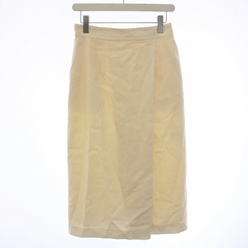 【中古】ボールジー BALLSEY トゥモローランド 23AW ストレッチボタニーラップスカート 巻き タイト ミモレ ロング ウール 38 M 白 ホワイト 11-05-34-05431 /BB レディース 【ベクトル 古着】 250119