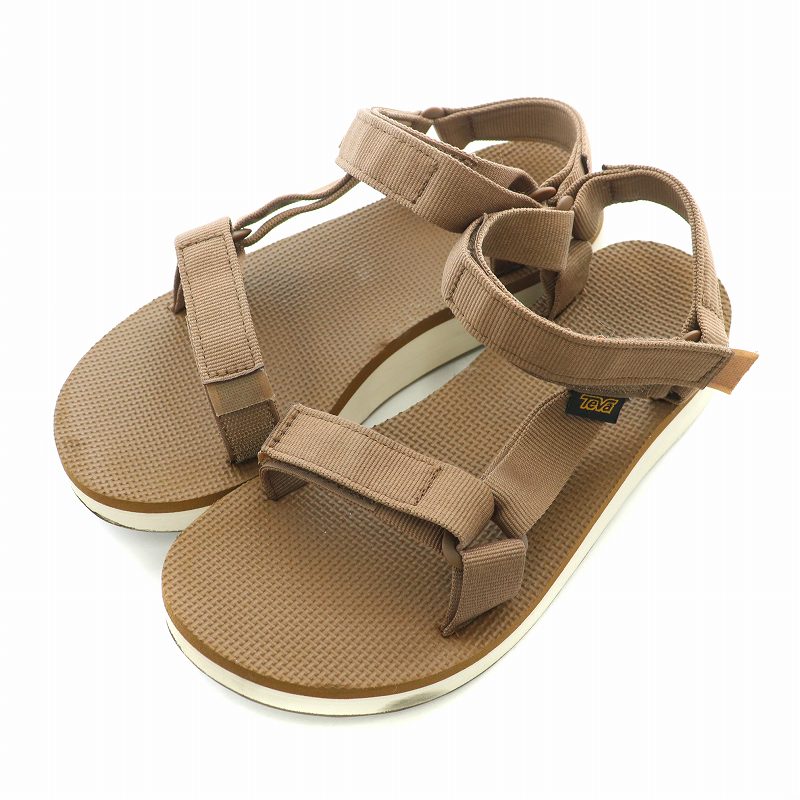 【中古】テバ Teva MIDFORM UNIVERSAL ミッドフォーム ユニバーサル ストラップサンダル 厚底 US7 24cm 茶 ブラウン F16021B /BB ■OF レディース 【ベクトル 古着】 250129