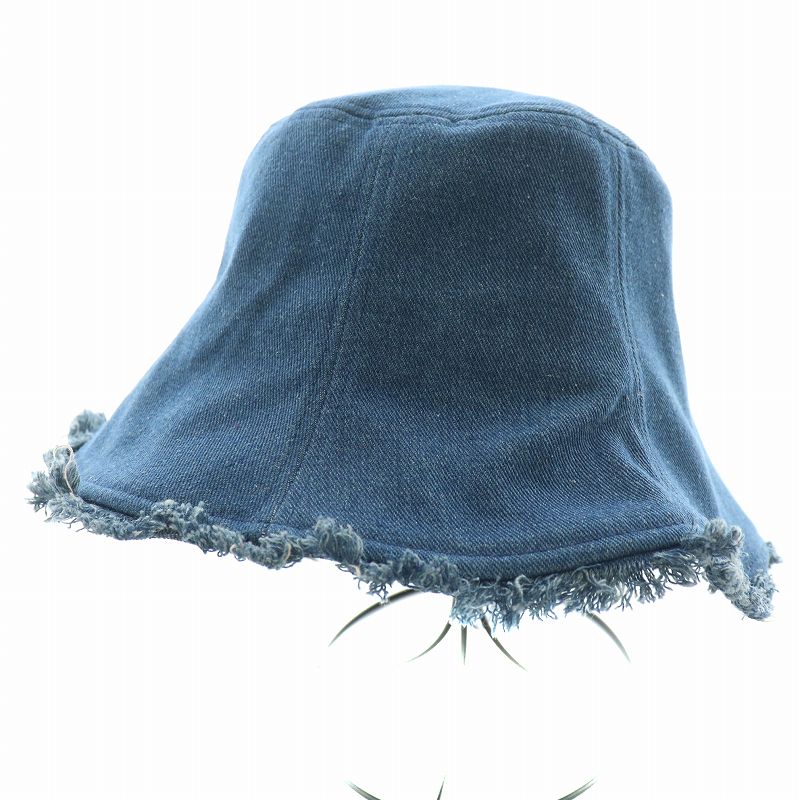 【中古】フリークスストア FREAKS STORE 24SS フリンジチューリップハット バケットハット バケハ 帽子 デニム F 紺 ネイビー 1181248901920 /BB ■OF レディース 【ベクトル 古着】 250129