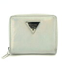 【中古】ゲス GUESS LATHAN Small Zip Around Wallet スモールジップアラウンドウォレット 二つ折り財布 ラウンドファスナー コ...