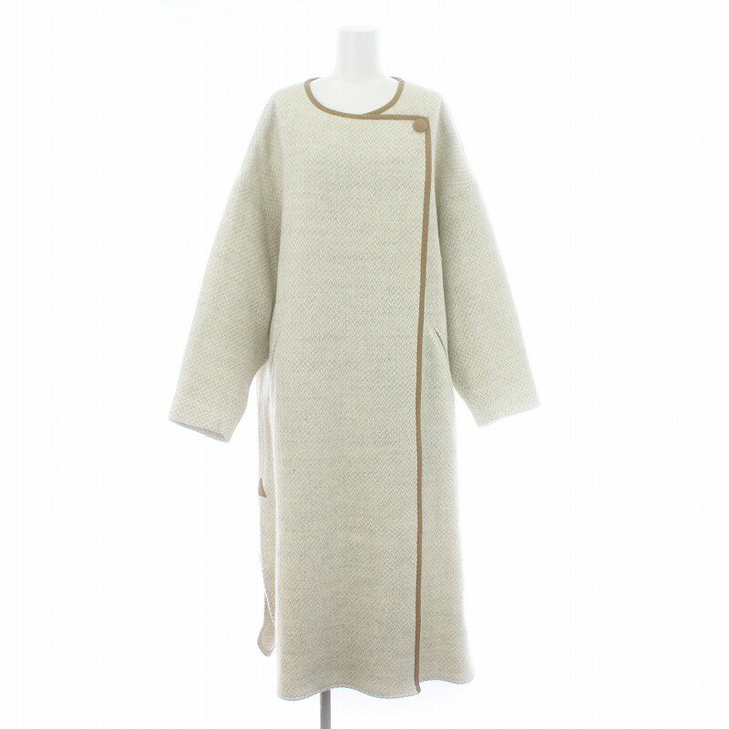 【中古】イザベル マラン エトワール ISABEL MARANT ETOILE 21AW JOLNI コート ノーカラーコート ロング ウール 34 XS ライトグレー MA1000-21A008E /KU レディース 【ベクトル 古着】 250128