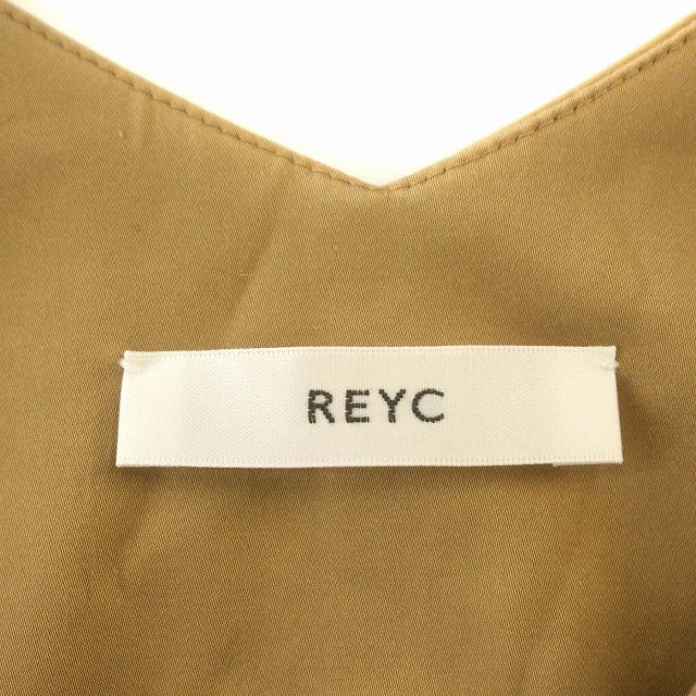 【中古】ヨーコチャン YOKO CHAN リック REYC ノースリーブ ワンピース ひざ丈 ワンピース 34 S ベージュ /☆G レディース 【ベクトル 古着】 250130