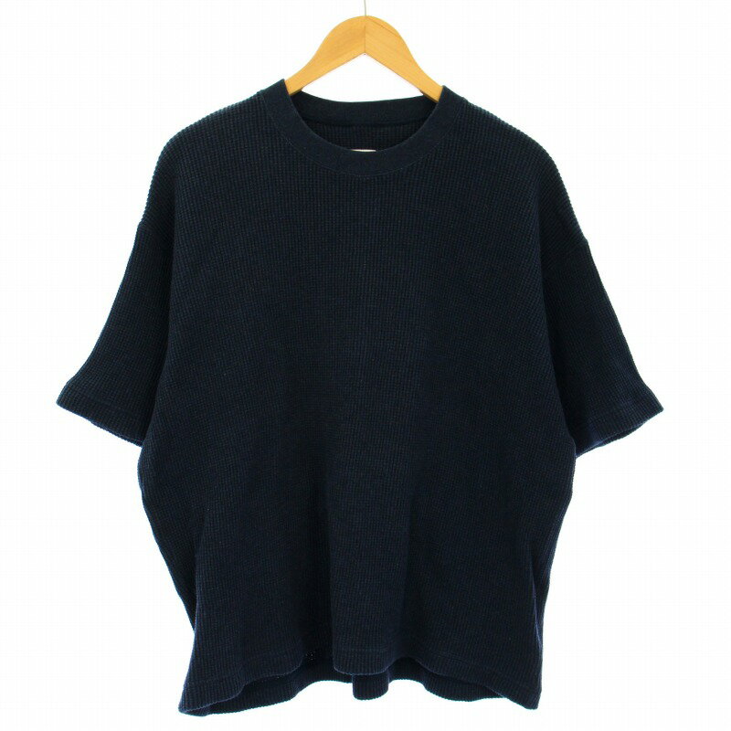 【中古】ティーエスエス ts(s) ワッフル Tシャツ 半袖 クルーネック M ネイビー /TK メンズ 【ベクトル 古着】 250210