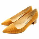 【中古】ペリーコ PELLICO パンプス リザード型押し ポインテッドトゥ レザー 37 オレンジ /☆G レディース 【ベクトル 古着】 250214(4)