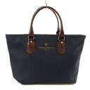 【中古】Valentino Nervini ハンドバッグ トートバッグ クロコ 型押し 鞄 紺 ネイビー /DK ■MA メンズ レディース 【ベクトル 古着】...