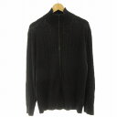 【中古】マッキントッシュフィロソフィー MACKINTOSH PHILOSOPHY ニット セーター ジップアップ 長袖 40 黒 ブラック H1N3663209 /EE メンズ 【ベクトル 古着】 250221