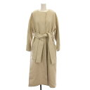 【中古】ヴェルメイユ パー イエナ VERMEIL par iena 18AW ノーカラーコート ロング アウター 38 アイボリー 18-020-938-1100-4-0 /YM レディース 【ベクトル 古着】 250227(4)