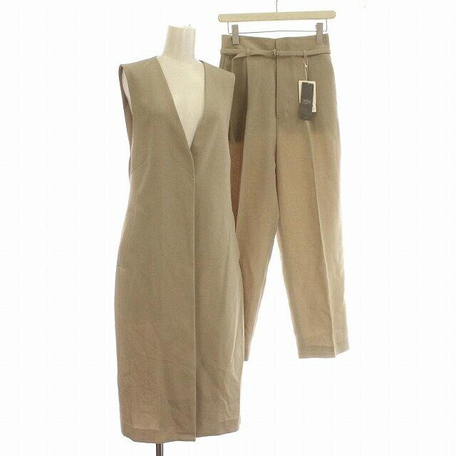 【中古】グリーンレーベルリラクシング ユナイテッドアローズ green label relaxing 22SS ジプシーサップ セットアップ ノースリーブ コー...