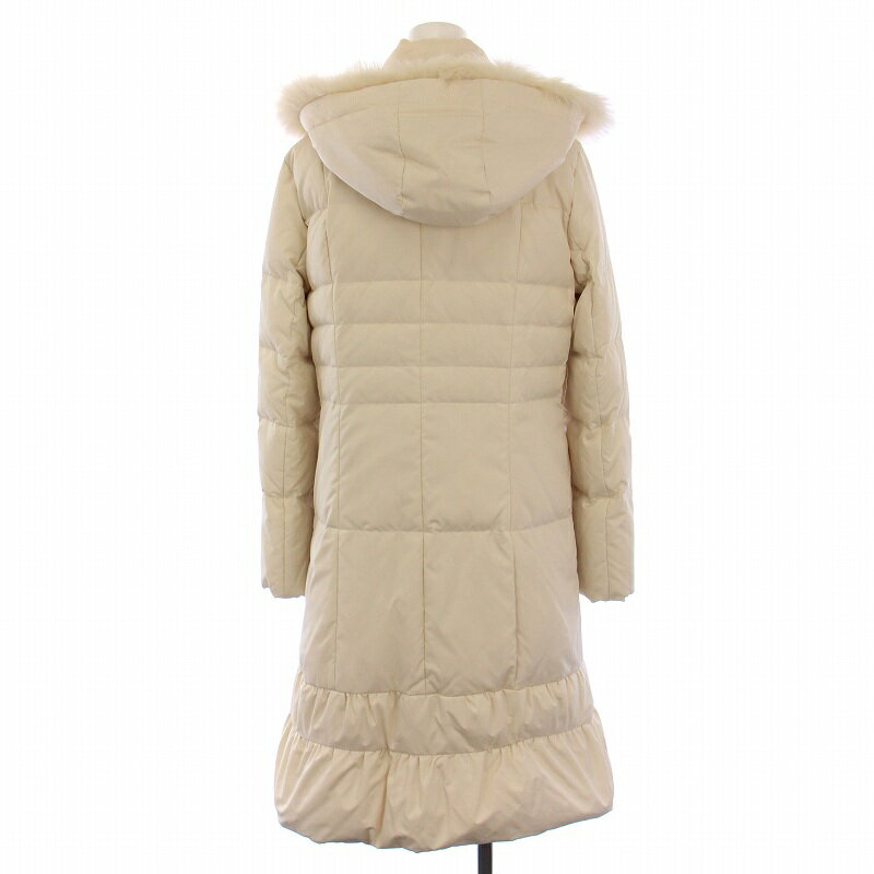 【中古】ケティ KETTY ダウンコート ロング フォックスファー アウター 3 白 ホワイト /DK レディース 【ベクトル 古着】 250227