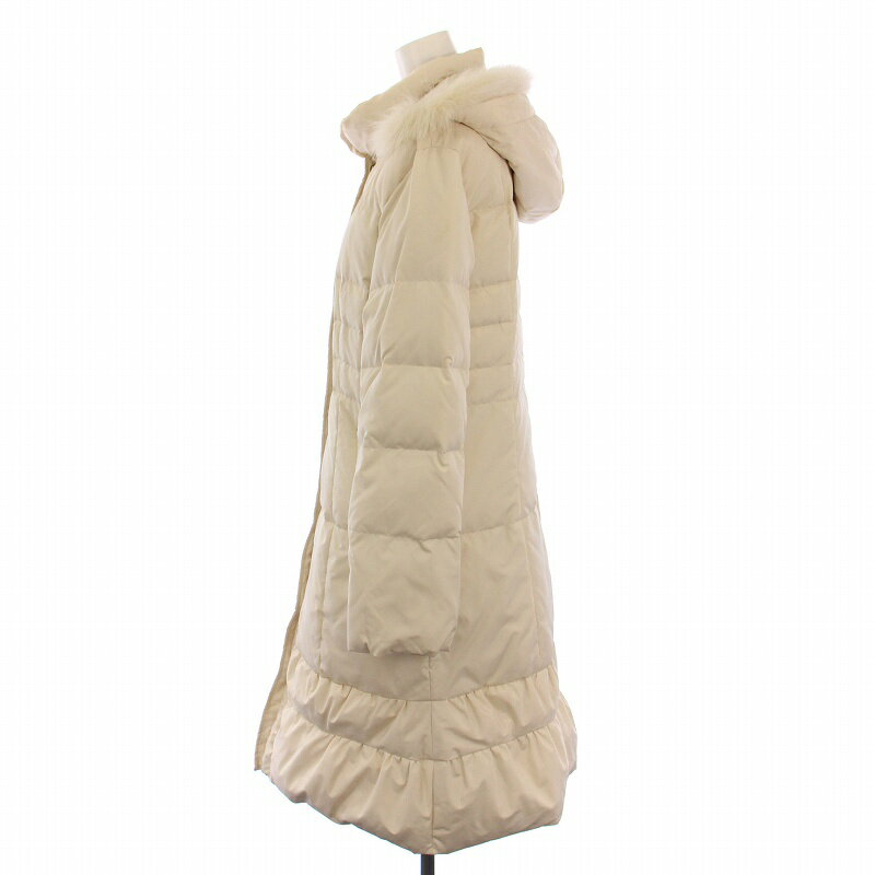 【中古】ケティ KETTY ダウンコート ロング フォックスファー アウター 3 白 ホワイト /DK レディース 【ベクトル 古着】 250227