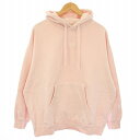 【中古】ウィンダンシー WIND AND SEA SEA pigment-dye Hoodie プルオーバーパーカー ロゴ刺繍 長袖 M ピンク WDS-21S...