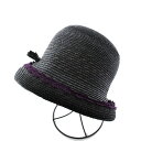 【中古】アナスイ ANNA SUI 麦わら帽子 つば広 ハット 黒 /YM ●D レディース 【ベクトル 古着】 250310