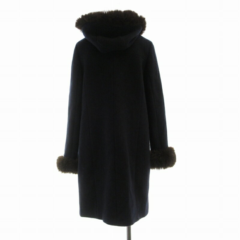 【中古】ミッシュマッシュ MISCH MASCH フーデットコート ミドル フーディー アウター 長袖 M 紺 ネイビー 8-726-00022-4530-22 /RO レディース 【ベクトル 古着】 250313