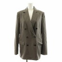 【中古】セオリーリュクス theory luxe 22AW NEW SAXONY BALLEY テーラードジャケット ダブル 38 グレージュ 2304115 /AN23 レディース 【ベクトル 古着】 250313(4)