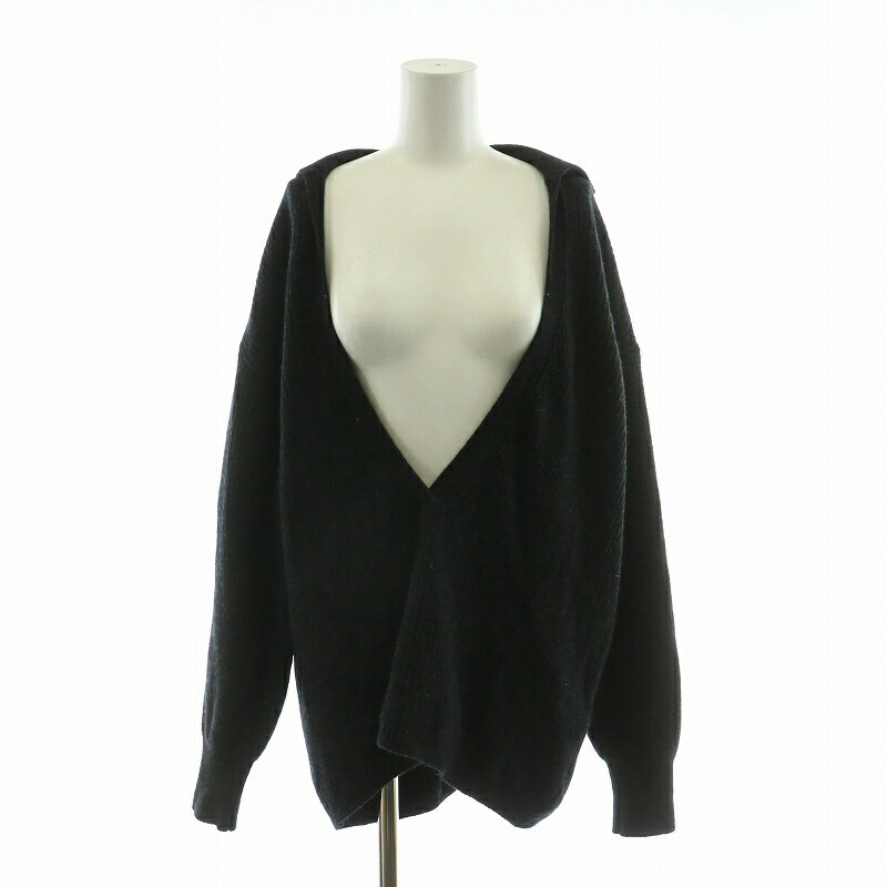 【中古】シップス SHIPS エニィ any ニット 長袖 Vネック カシミヤ混 F ブラック 726-06-0026 /NQ レディース 【ベクトル 古着】 250325