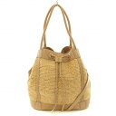 【中古】ヘレンカミンスキー HELEN KAMINSKI 2WAY かごバッグ ハンドバッグ ショルダーバッグ レザー 切替 ベージュ /DK ■GY12 ■P...