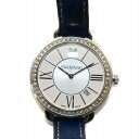 【中古】スワロフスキー SWAROVSKI アイラ デイ AILA DAY ダブル ツアー 腕時計 クォーツ アナログ 2針 シルバー色 青 ブルー 5095944 /AN4 ■OH レディース 【ベクトル 古着】 250529(2)