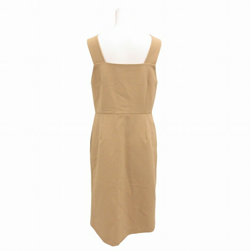 【中古】ナチュラルビューティーベーシック NATURAL BEAUTY BASIC フロントボタンナロージャンスカ ノースリーブワンピース ストレッチ M ベージュ 017-9140233 /DK ■MA ■PN レディース 【ベクトル 古着】 250322