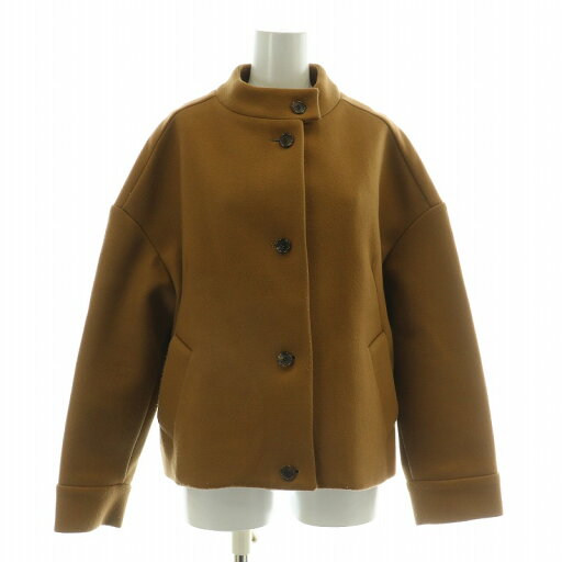 【中古】アールト AALTO ノーカラージャケット アウター ショート丈 ウール 34 茶 ブラウン /BB レディース 【ベクトル 古着】 250331 【中古】アールト AALTO ノーカラージャケット アウター ショート丈 ウール 34 茶 ブラウン /BB レディース 【ベクトル 古着】 250331