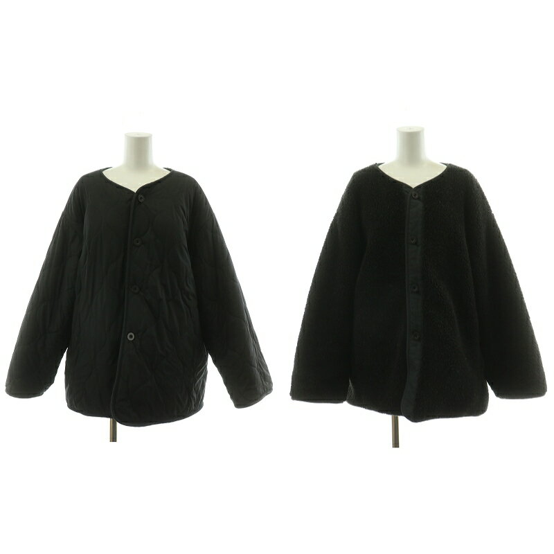 【中古】クラネ CLANE REVERSIBLE MILITARY BOA JACKET リバーシブルジャケット ボア キルティング アウター F ブラック 15101-0041 /NQ レディース 【ベクトル 古着】 250326