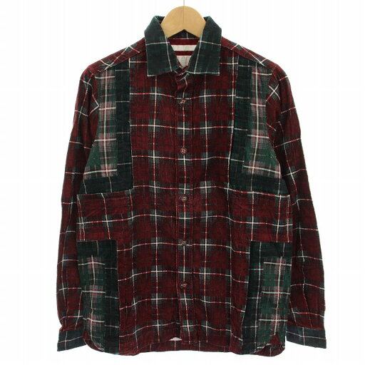 【中古】ホワイトマウンテニアリング White Mountaineering ネルシャツ 長袖 チェック柄 0 赤 レッド 緑 グリーン WM1273116 /YT メンズ 【ベクトル 古着】 250328 【中古】ホワイトマウンテニアリング White Mountaineering ネルシャツ 長袖 チェック柄 0 赤 レッド 緑 グリーン WM1273116 /YT メンズ 【ベクトル 古着】 250328