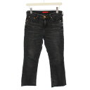 【中古】レッドカード RED CARD cherry カットオフ デニムパンツ ジーンズ クロップド 24 黒 グレー 44419 /YM レディース 【ベクト...