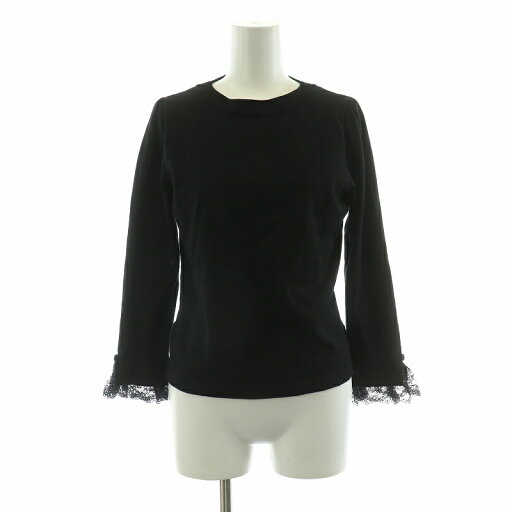 【中古】トゥービーシック TO BE CHIC 23AW レーヨンポリエステル 袖レースニットプルオーバー 長袖 38 ブラック W5N04-219-09 /NQ レディース 【ベクトル 古着】 250406 【中古】トゥービーシック TO BE CHIC 23AW レーヨンポリエステル 袖レースニットプルオーバー 長袖 38 ブラック W5N04-219-09 /NQ レディース 【ベクトル 古着】 250406