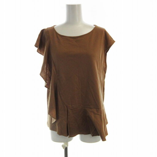 【中古】ユナイテッドアローズ UNITED ARROWS カットソー フリル ボートネック 半袖 茶 ブラウン 1517-222-1477 /RO レディース 【ベクトル 古着】 250408 【中古】ユナイテッドアローズ UNITED ARROWS カットソー フリル ボートネック 半袖 茶 ブラウン 1517-222-1477 /RO レディース 【ベクトル 古着】 250408