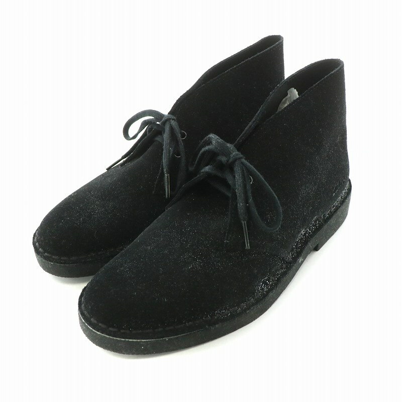 【中古】クラークス clarks Deseyt Boot2 デザートブーツ スウェード ラメ US7.5 25cm ブラック 261554997065 /NQ メンズ 【ベクトル ..