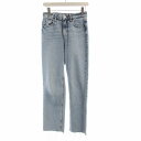 【中古】ザラ ZARA デニムパンツ ジーパン ジーンズ ウォッシュ加工 カットオフ USA2 青 ブルー 616405342734 /RO レディース 【ベクトル 古着】 250420