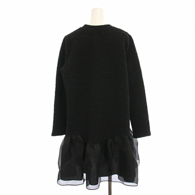 【中古】バースデー バッシュ BIRTHDAY BASH ワンピース チュニック チュール 切替 長袖 黒 BD446BL /YM レディース 【ベクトル 古着】 250424
