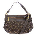 【中古】ラシット RUSSET 2WAY ハンドバッグ ワンハンドル ショルダーバッグ ナイロン レザー モノグラム 切替 茶 ブラウン /BB レディース 【ベクトル 古着】 250420(4)
