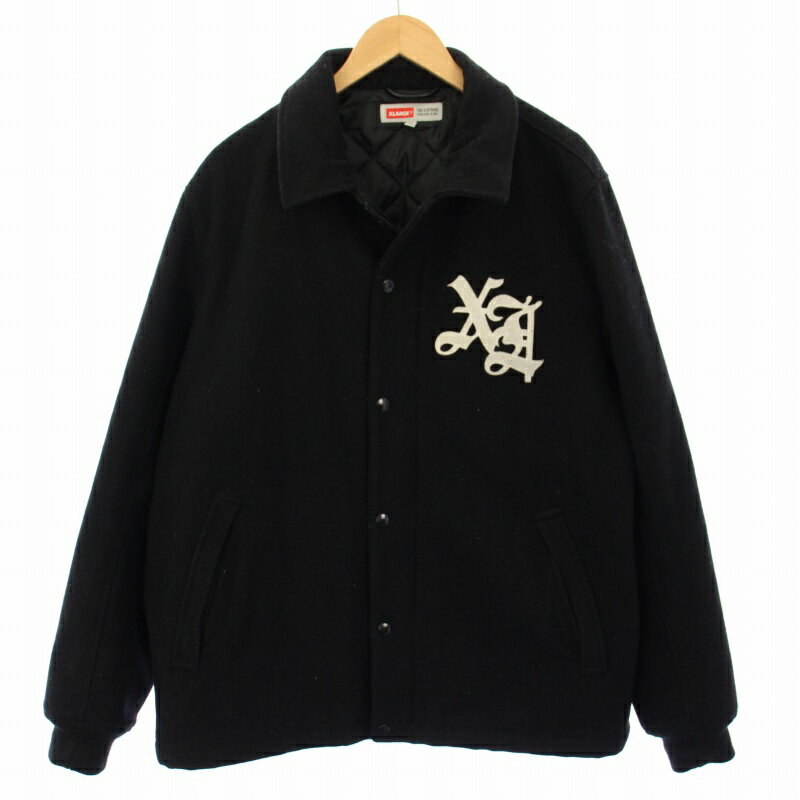 【中古】エクストララージ X-LARGE メルトンウールコーチジャケット ブルゾン 中綿 アウター XL 黒 0143521 /TK メンズ 【ベクトル 古着】 250421